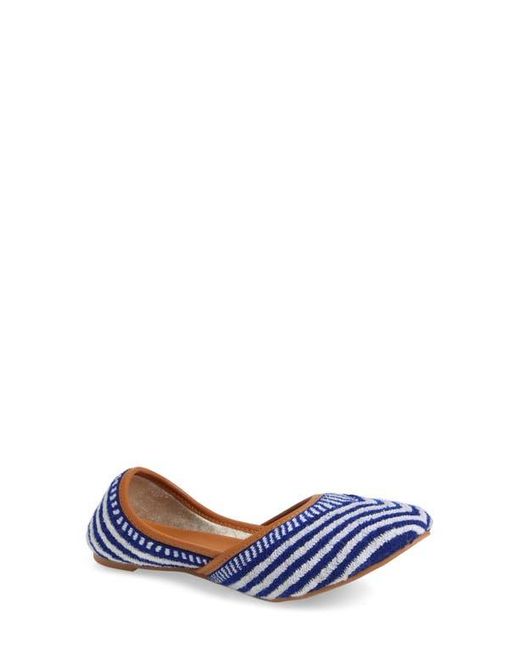 Fuchsia Blue Woven Ballet Flat