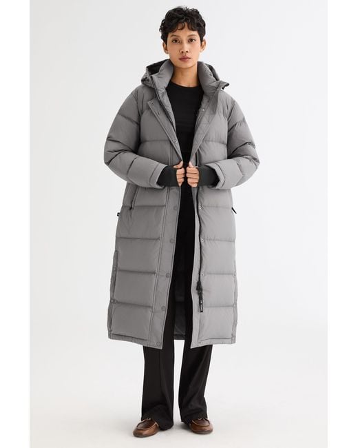 Orolay Gray Puff-O Long Down Puffer Jacket