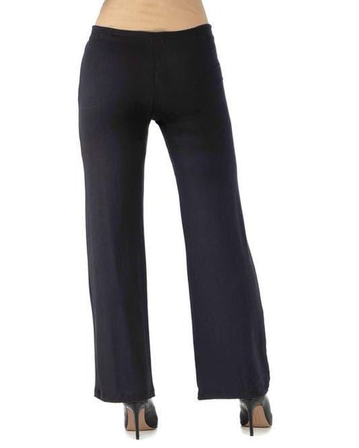 24seven Comfort Apparel Black Maternity Drawstring Lounge Pants