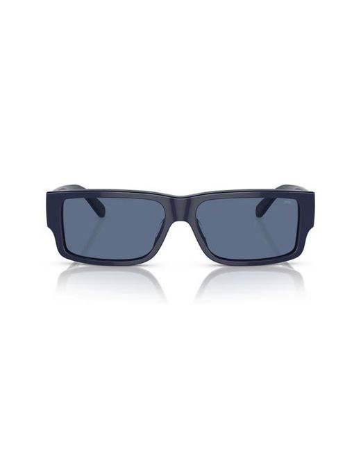 DIESEL Blue Geck-D 57Mm Rectangular Sunglasses for men