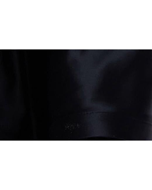 Dress the Population Black Clarice Tiered Ruffle Satin Gown