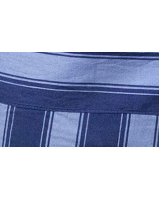 Mango Blue Stripe Wide Leg Pajama Pants