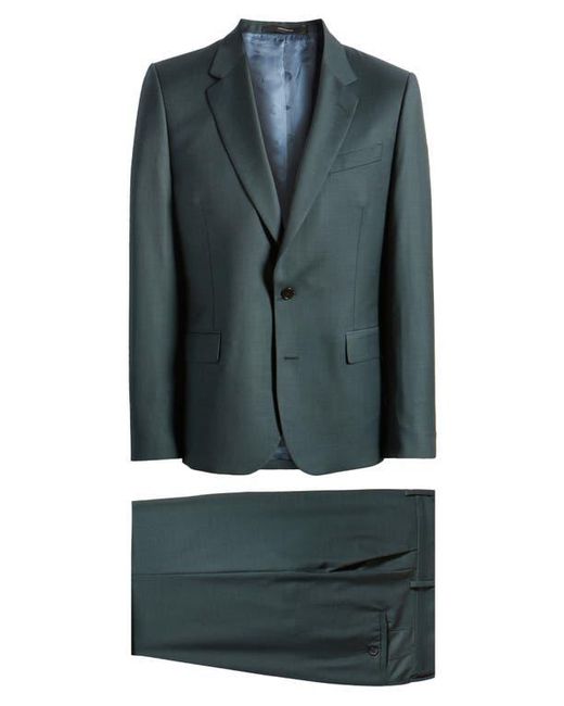 Paul Smith Blue Tailored Fit Solid Wool Suit for men
