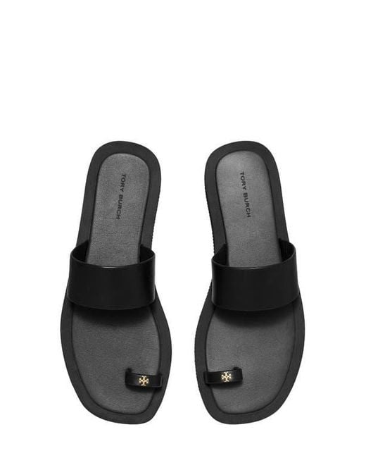 Tory Burch Black Toe Loop Sandal