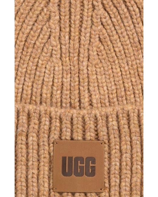 Ugg Brown Chunky Rib Beanie for men