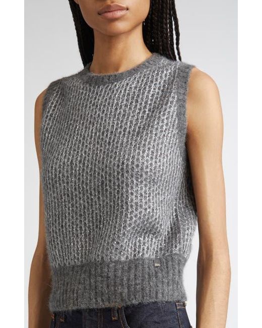Herno Black Sequin Metallic Sleeveless Sweater