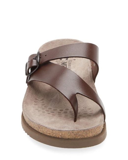 Mephisto Brown Helen Toe Loop Sandal