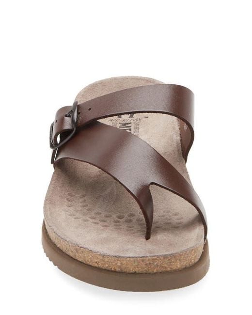 Mephisto Brown Helen Toe Loop Sandal