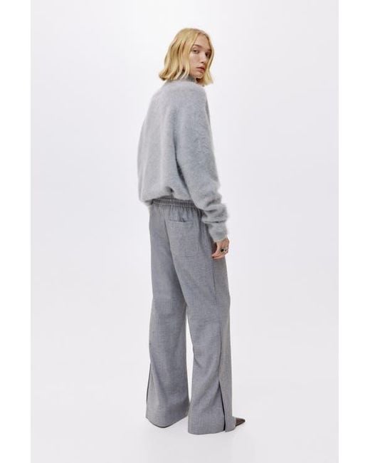 H&M Gray Flared Drawstring Trousers
