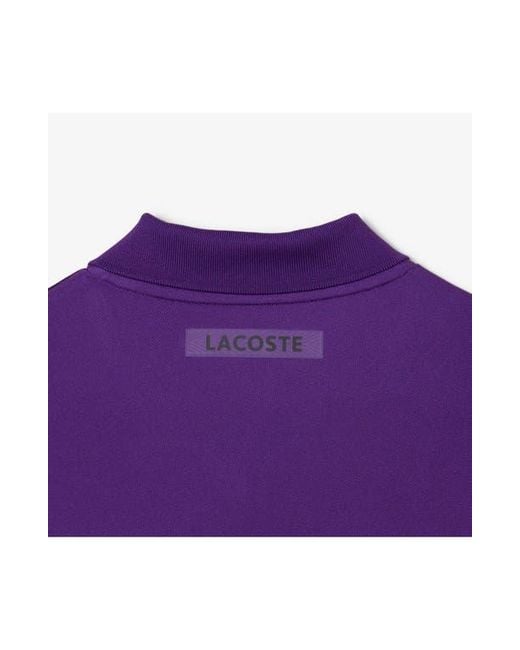 Lacoste Purple Half Zip Polo for men