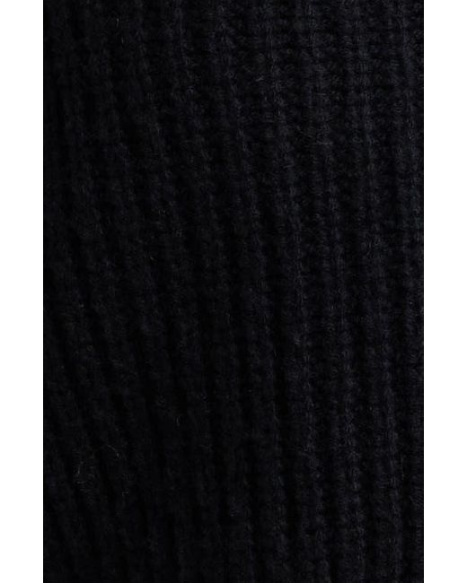 LoveShackFancy Black Avignon Wool & Cashmere Crop Cardigan