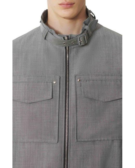 Lanvin Gray Mohair Wool Jacket for men