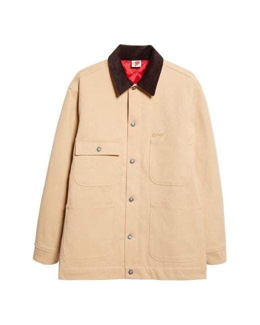 Sky High Farm Natural Gender Inclusive Cotton Canvas Chore Coat for men