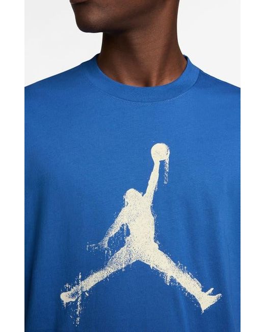 Nike Blue Brooklyn Collegiate Oversize Jumpman Graphic T-Shirt for men