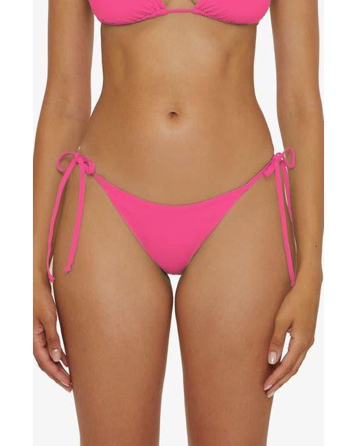 Becca Pink Color Code Side Tie Bikini Bottoms