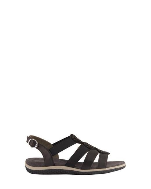 David Tate Black Quilt Slingback Sandal
