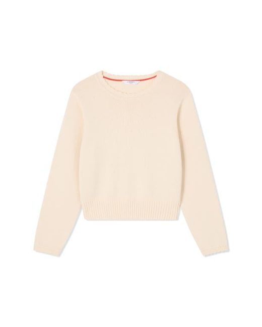 L.K.Bennett Natural Sandy Relaxed Cotton & Cashmere Sweater