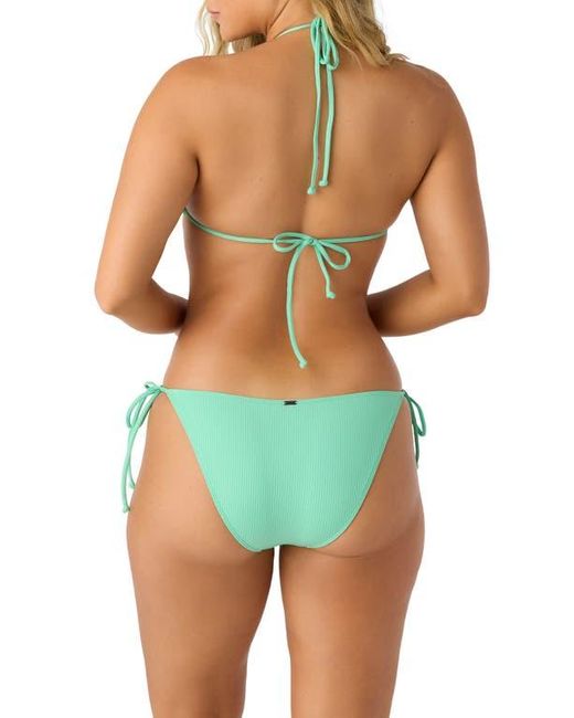 O'neill Sportswear Blue Saltwater Solids Maracas Rib Side Tie Bikini Bottoms