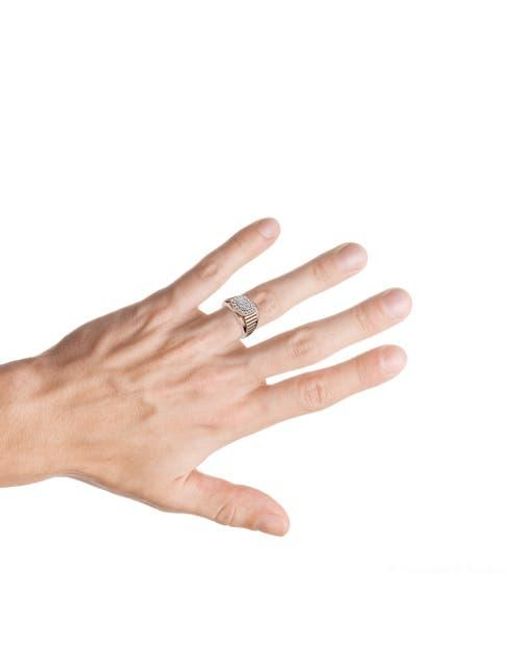 Bliss Diamond Metallic 1/2Ct Everett Diamond Wedding Ring 10K Anniversary Band Lab Grown for men