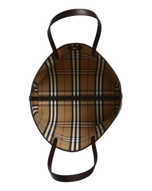 Burberry Black Medium Bloomsbury Leather & Canvas Reversible Tote