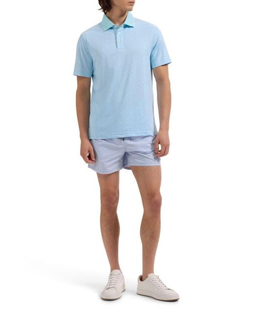 Bugatchi Blue Performance Floral Polo for men