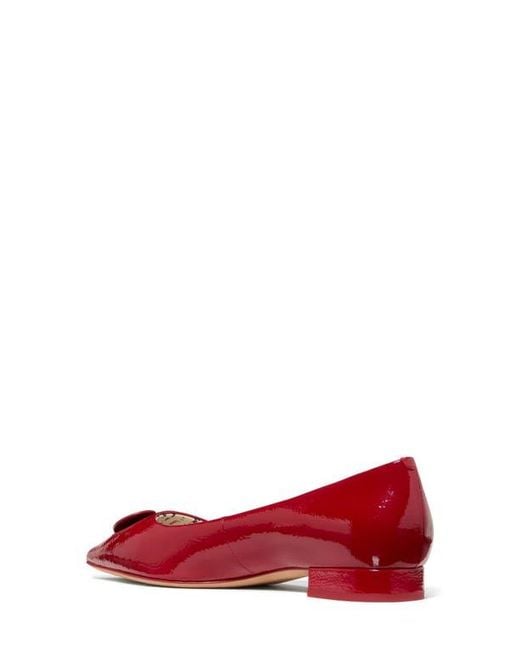 Kate Spade Red Lover Crinkle Patent Leather Low Pump