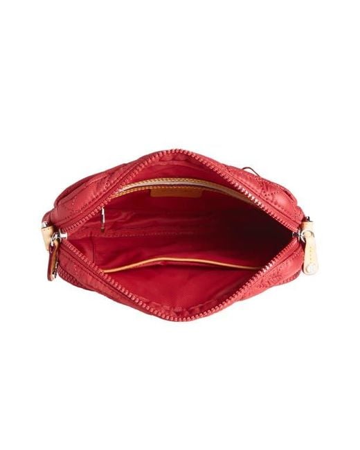 MZ Wallace Red Small Metro Quilted Nylon Camera Bag