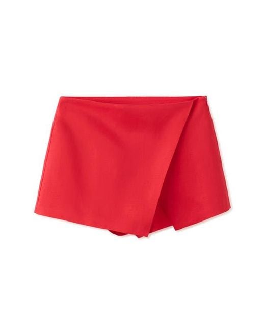 Mango Red Wrap Miniskirt