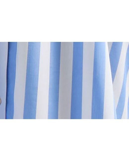 Misook Blue Stripe Oversize Shirtdress
