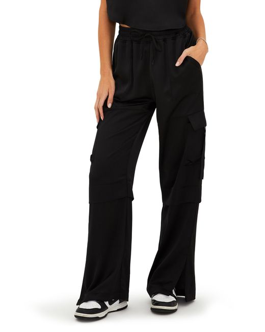 Beach Riot Gianna Drawstring Cargo Pants in Black Lyst