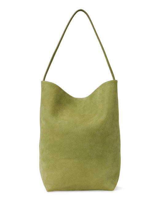 The Row Green Medium North/south Park Leather Tote