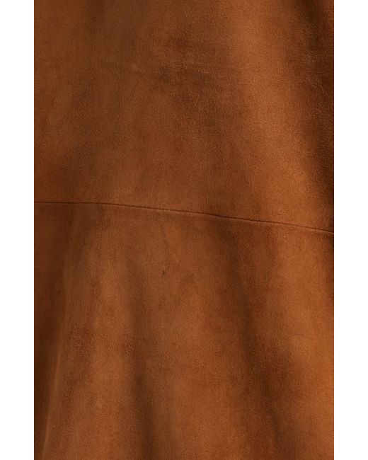 Frye Brown Suede & Leather Shacket