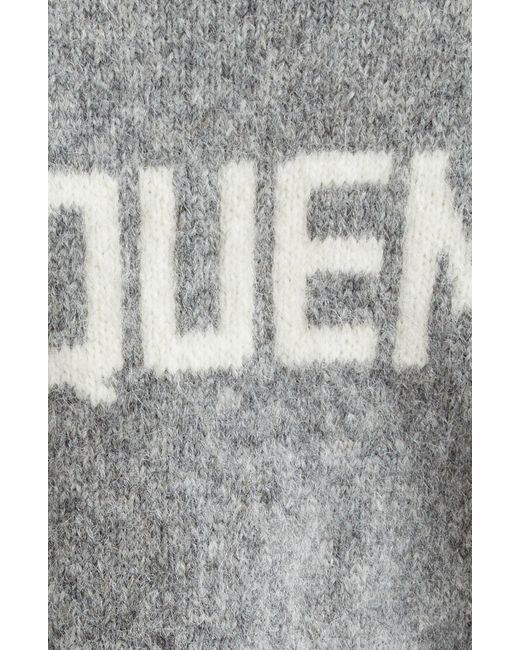 Jacquemus Gray La Maille Logo Jacquard Alpaca & Merino Wool Blend Sweater