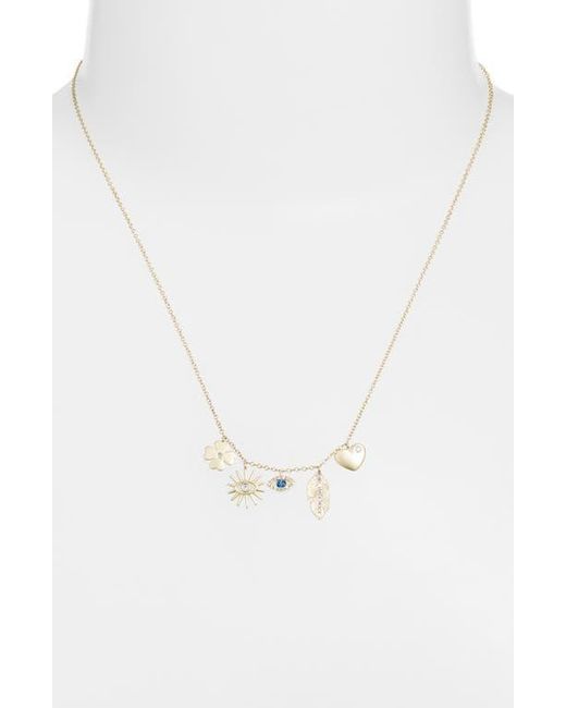 Meira T White Symbol Charm Necklace