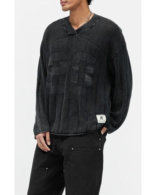 Represent Black Varsity Sweater for men