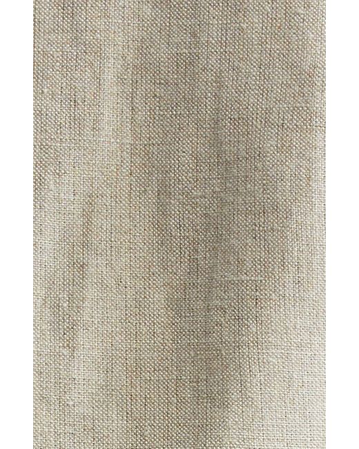 Ashley Williams Natural Space Mesh Panel Linen Minidress