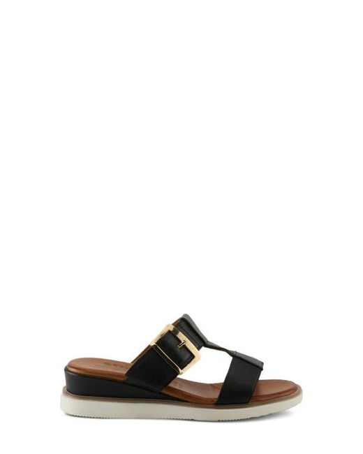 Spring Step Black Seaport Slide Sandal