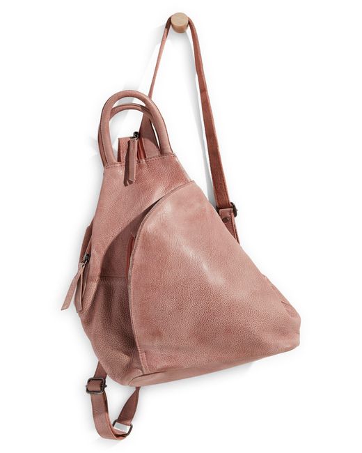 Free People Pink We The Free Soho Convertible Leather Backpack