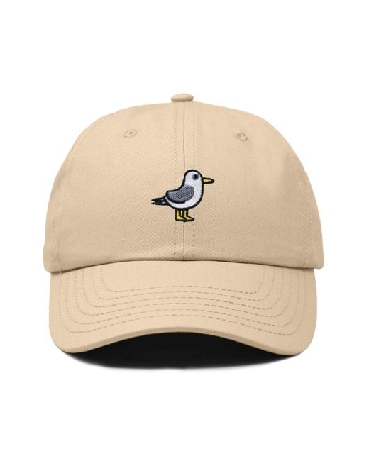 Alix Natural Seagull Embroidered Everyday Cap