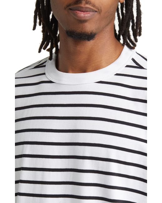 BP. Gray Stripe Cotton T-shirt for men
