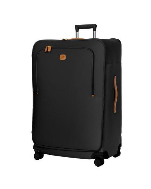 Bric's Black Firenze Softside 32 X-Large Checked Compound Spinner Luggage