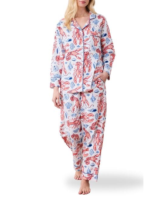 Printfresh Red Cotton Poplin Pajamas