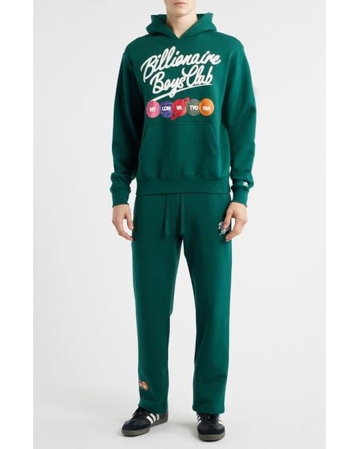 BBCICECREAM Green Script Cotton Graphic Hoodie for men