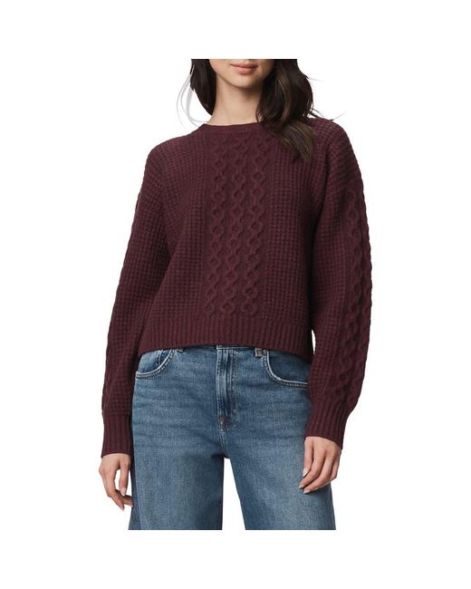 Splendid Red Celeste Cable Stitch Sweater