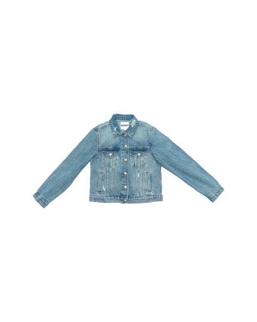 Bayeas Blue Distressed Denim Jacket