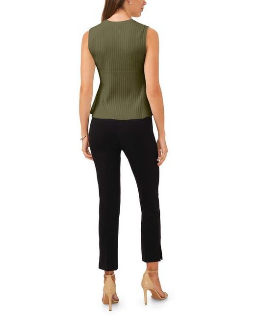 Halogen® Green Sleeveless Peplum Sweater