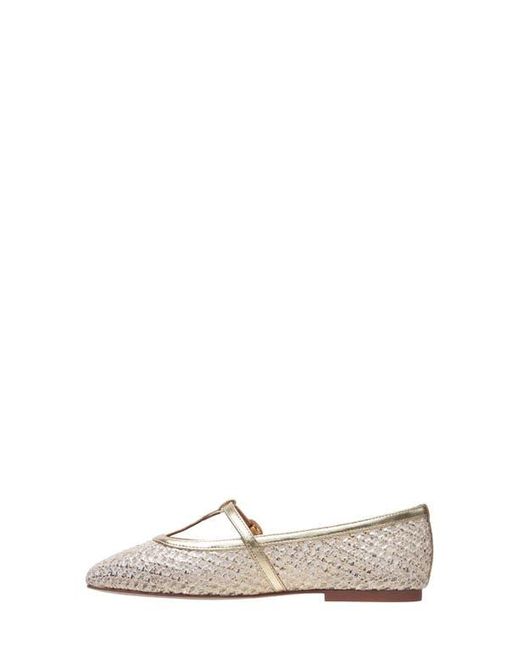 Linea Paolo Natural Monet T-Strap Flat