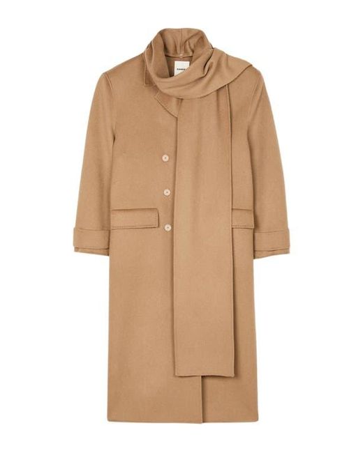 Sandro Natural Oversized Wool Coat