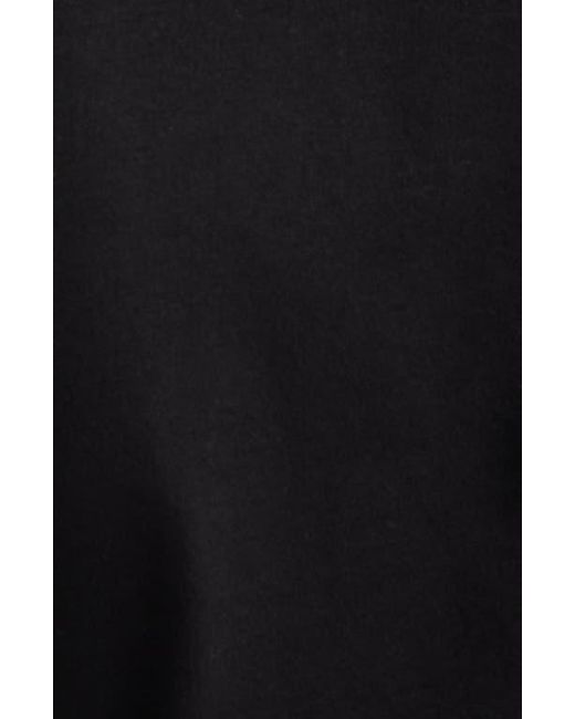 3.1 Phillip Lim Black Lace Detail Draped Asymmetric Hem Cotton T-Shirt Dress