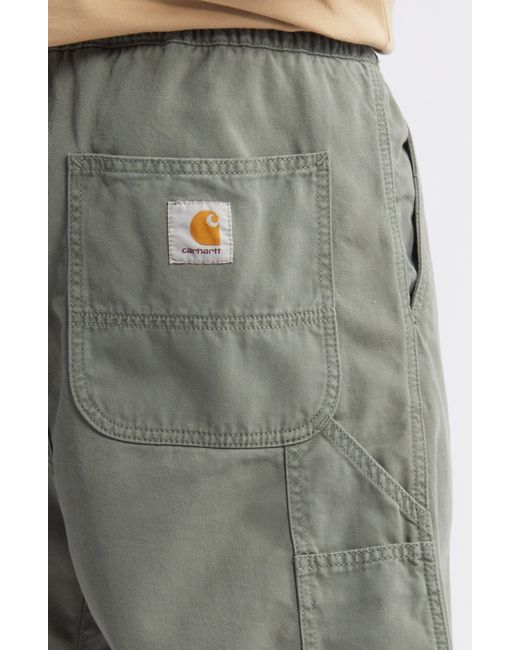 Carhartt Green Flint Organic Cotton Twill Shorts for men